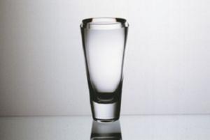 Grand Vase Massif Cristal uni forme Ouverte