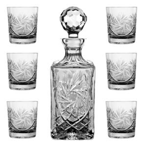 Coffret Whisky Etoile Diamant Cristal de Pologne (carafe + 6 verres)