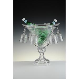 Vasque à Champagne Cristal de Paris verres inverés