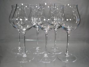 4 Verres a Vin Bourgogne Degustation en semi cristal Souffle Bouche en une piece