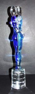 Couple amoureux  " bleu " Murano