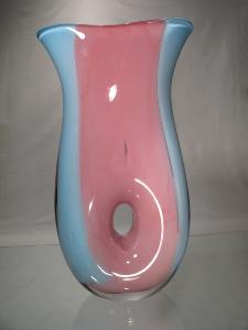 Vase Svaja bleu et rose 