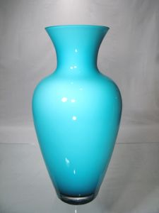 Vase Chambord cristal turquoise Millafori