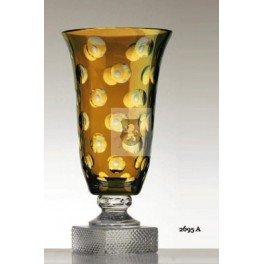 Vase sur pied Cristal de Paris Taille Pastille Ronde