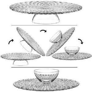 Plat à tarte avec cloche nachtmann Bossa Nova