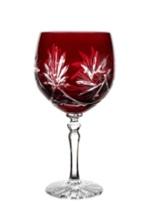 Verres à VIN couleur rouge rubis en cristal bohème