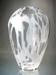 Vase Obu filet blanc mat 