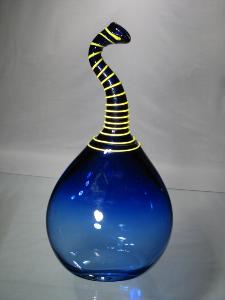 Vase Millafori trompe elephant bleu