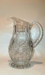 Carafe à Eau Jarre en Cristal de Bohème Taille Diamant