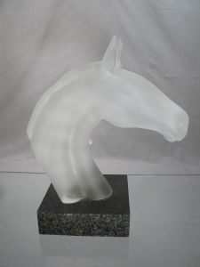 Tête de Cheval Murano sur marbre 