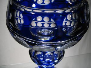 Vase "chevaux" en Cristal de Bohème