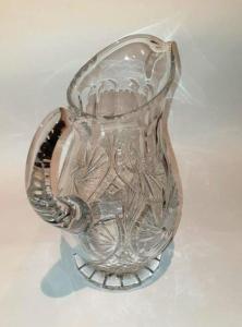 Carafe à Eau Jarre en Cristal de Bohème Taille Diamant