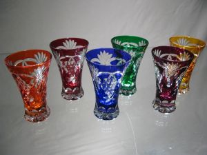Verres à liqueurs ou digestifs en Cristal de Bohème