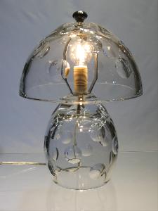 Lampe en cristal transparente taille Pastille "Cristal de Paris"