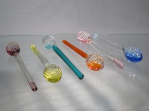 Glaçons en Verre Borosilicate ( semi-cristal) Cannelé Couleur ( lot de 6 mix )