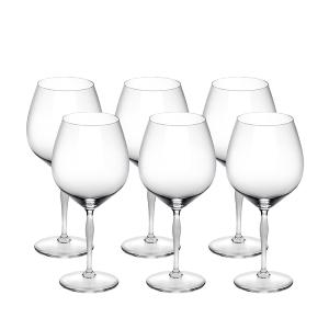 100 points Cristal Lalique Coffret 6 Verres à Bourgogne