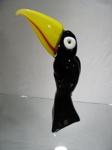 Toucan noir Murano 