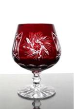 Verres à cognac  diamant 6 couleurs cristal de bohème