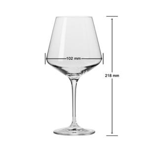 Verres en cristallin Chardonnay unis vibration plat, coffret de 6