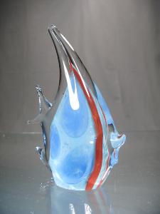 Poisson Scalaire Bleu Collection Murano