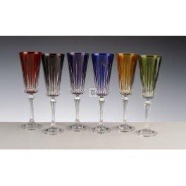 Cristal de Paris : Coffret 6 verres cristal couleur collection timeless