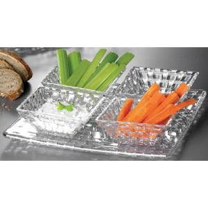 Plateau Repas, Aperitif collection Bossa Nova en cristal Nachtmann 5 pieces