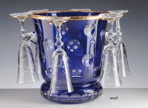 Cristal de Paris : Seau à champagne en couleur 