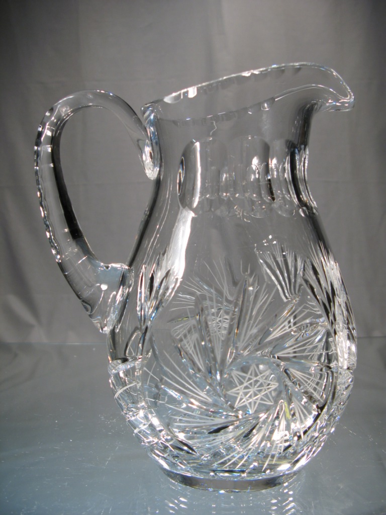 Carafe à Eau Jarre en Cristal de Bohème Taille Diamant