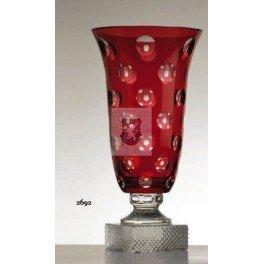 Vase sur pied Cristal de Paris Taille Pastille Ronde